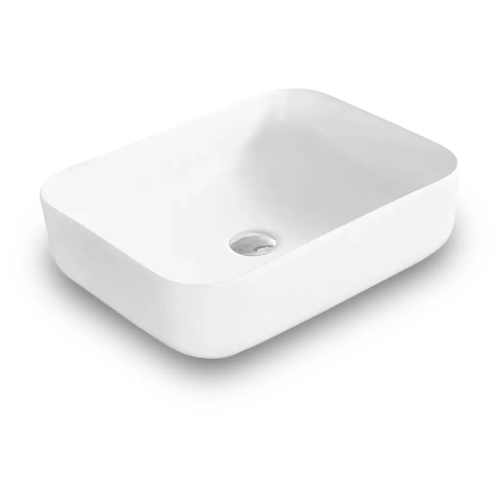 Lavabos Ob-44, Vasque/lavabo, Rectangle, Porcelaine Vitrifiée, sans Trop-plein, Blanc Lustré