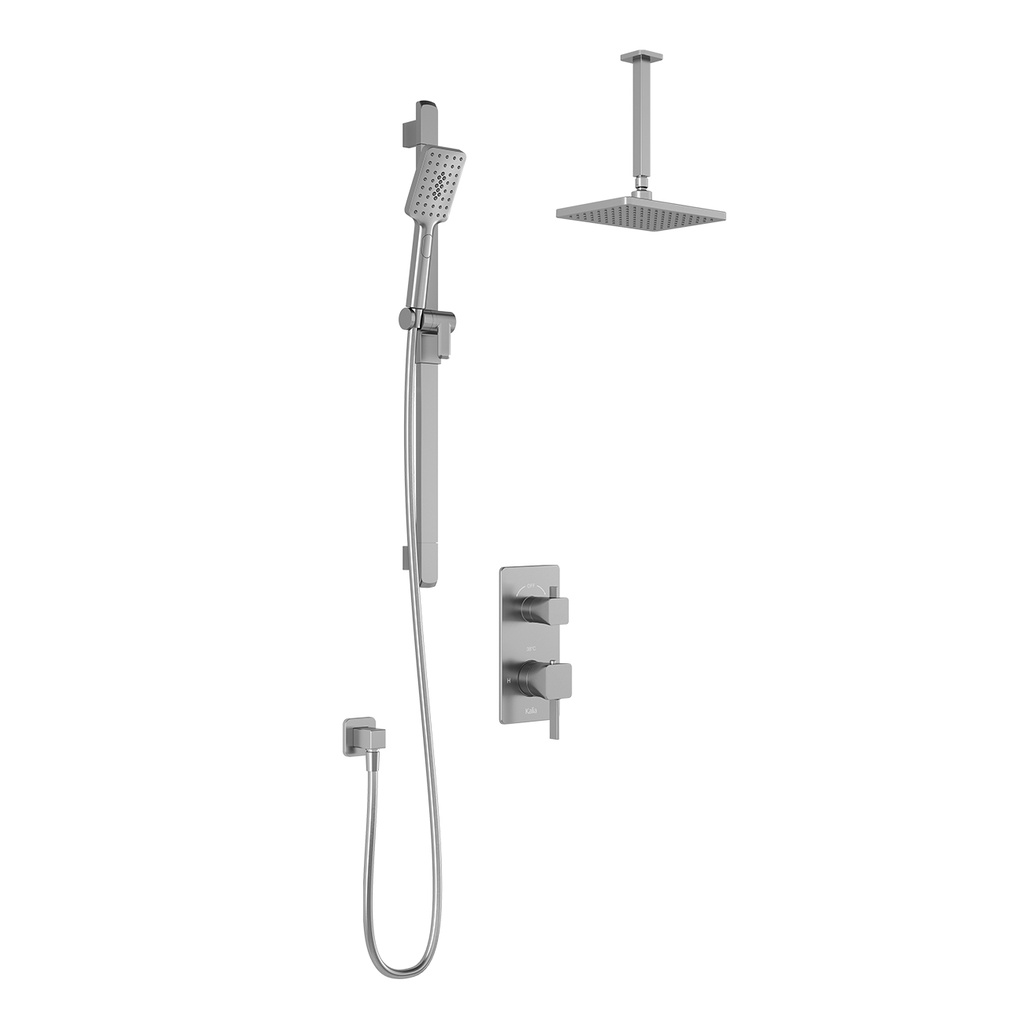 Squareone™ Td2 : Aquatonik™ T/p With Diverter Shower System With Vertical Ceiling Arm Chrome