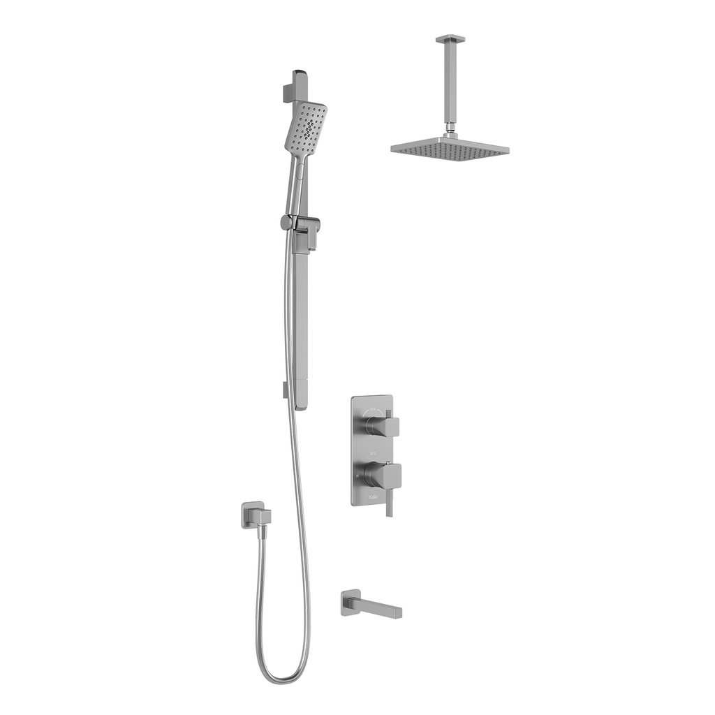 Squareone™ Td3 : Aquatonik™ T/p With Diverter Shower System With Vertical Ceiling Arm Chrome