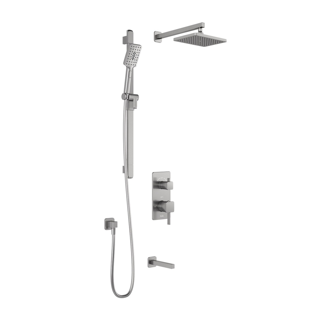Squareone™ Td3 : Aquatonik™ T/p With Diverter Shower System With Wallarm Pure Nickel Pvd