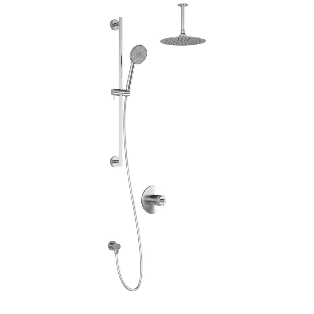 Cité™ Tcd1 : Aquatonik™ T/p Coaxial Shower System With Vertical Ceiling Arm Chrome
