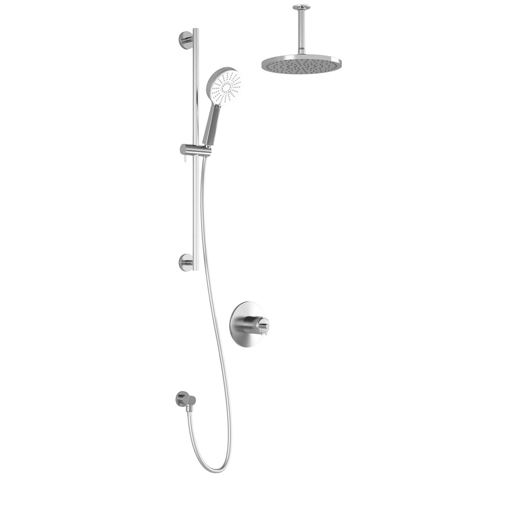Cité™ Tcd1 Plus : Aquatonik™ T/p Coaxial Shower System With Vertical Ceiling Arm Chrome