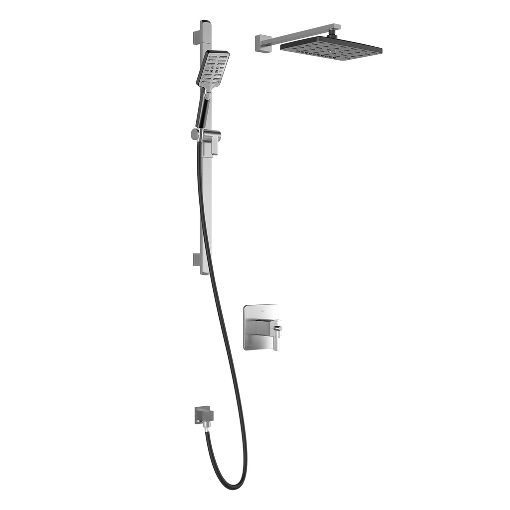 Grafik™ Tcd1 Premia : Aquatonik™ T/p Coaxial Shower System With Wallarm Chrome/black