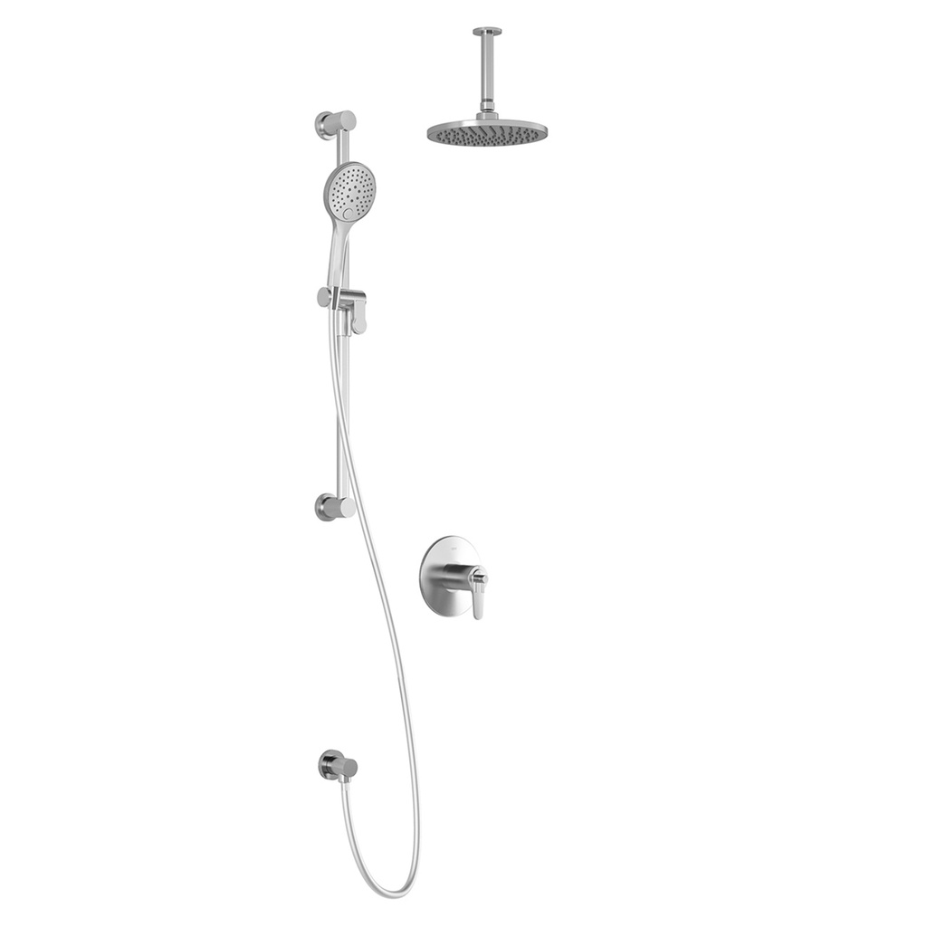Kontour™ Tcd1 : Aquatonik™ T/p Coaxial Shower System With Vertical Ceiling Arm Chrome
