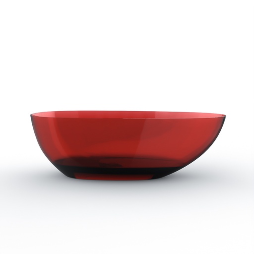 [bain-auto-portant-en-surface-solide-rouge-transparent] Bain Auto-Portant En surface Solide Rouge Transparent
