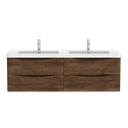 Meuble-lavabo Mural Double Fiori 60" Rosewood